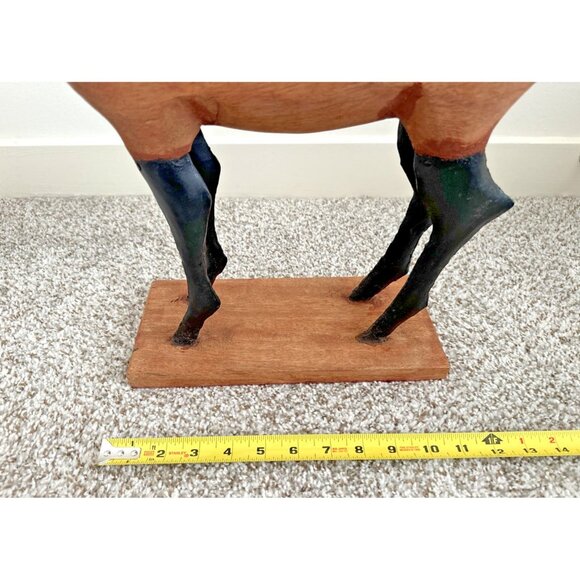 Vintage Reindeer Handmade Metal and Wood Primitive Art Sculpture 22" Home Decor - Picture 8 of 10